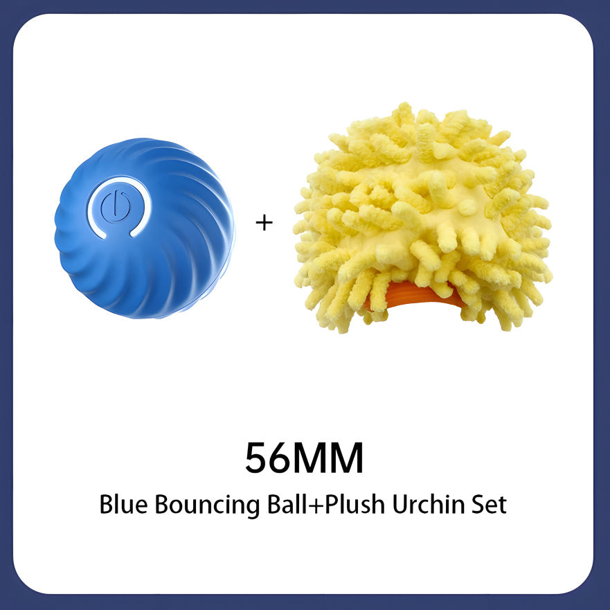 Automatic Interactive Bouncing Ball for Dogs – Smart Self-Moving, USB-Rechargeable Toy with Quiet urchin Cover