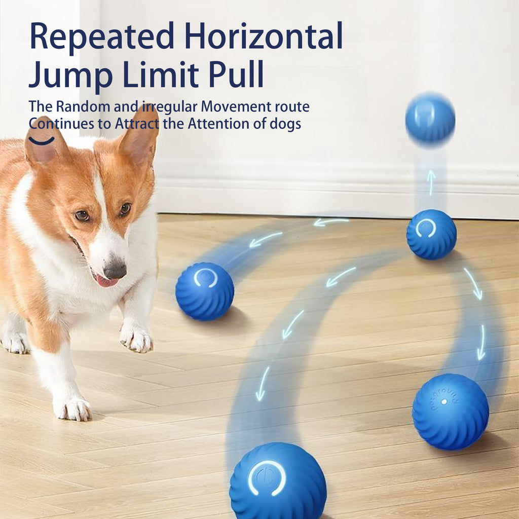 Automatic Interactive Bouncing Ball for Dogs – Smart Self-Moving, USB-Rechargeable Toy with Quiet urchin Cover