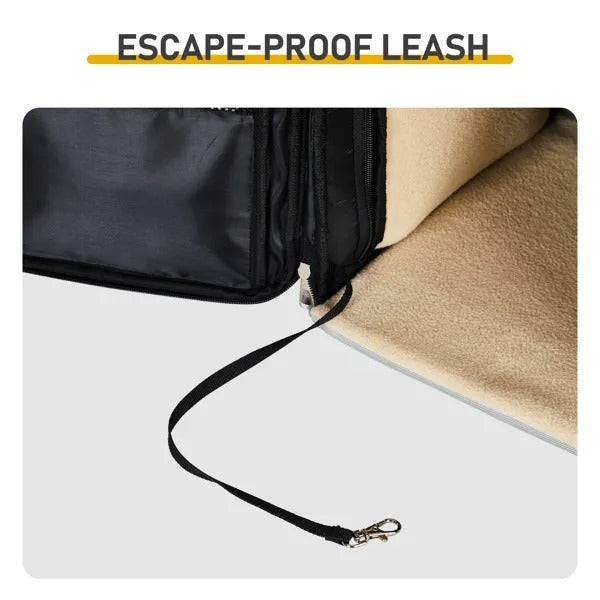 Expandable Pet Carrier Backpack – Breathable Mesh Travel Bag for Small Dogs & Cats (Holds up to 26 lbs)