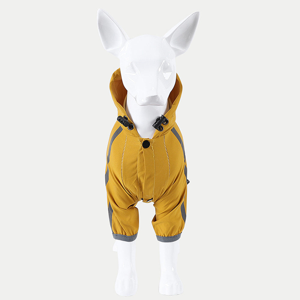 Reflective Waterproof Dog Raincoat with Hood – Lightweight Rain Jacket with Leash Hole for Small & Medium Dogs