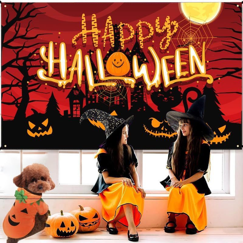 Dog Hoodie Halloween Style Pumpkin Cosplay Costume Warm Fleece Clothes
