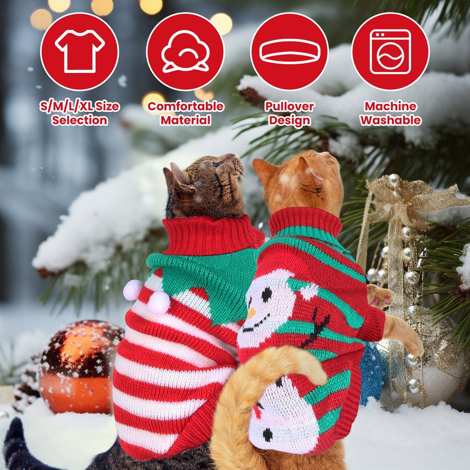 Festive Reindeer & Santa Pet Costume – Cozy Holiday Outfit for Small & Medium Dogs & Cats