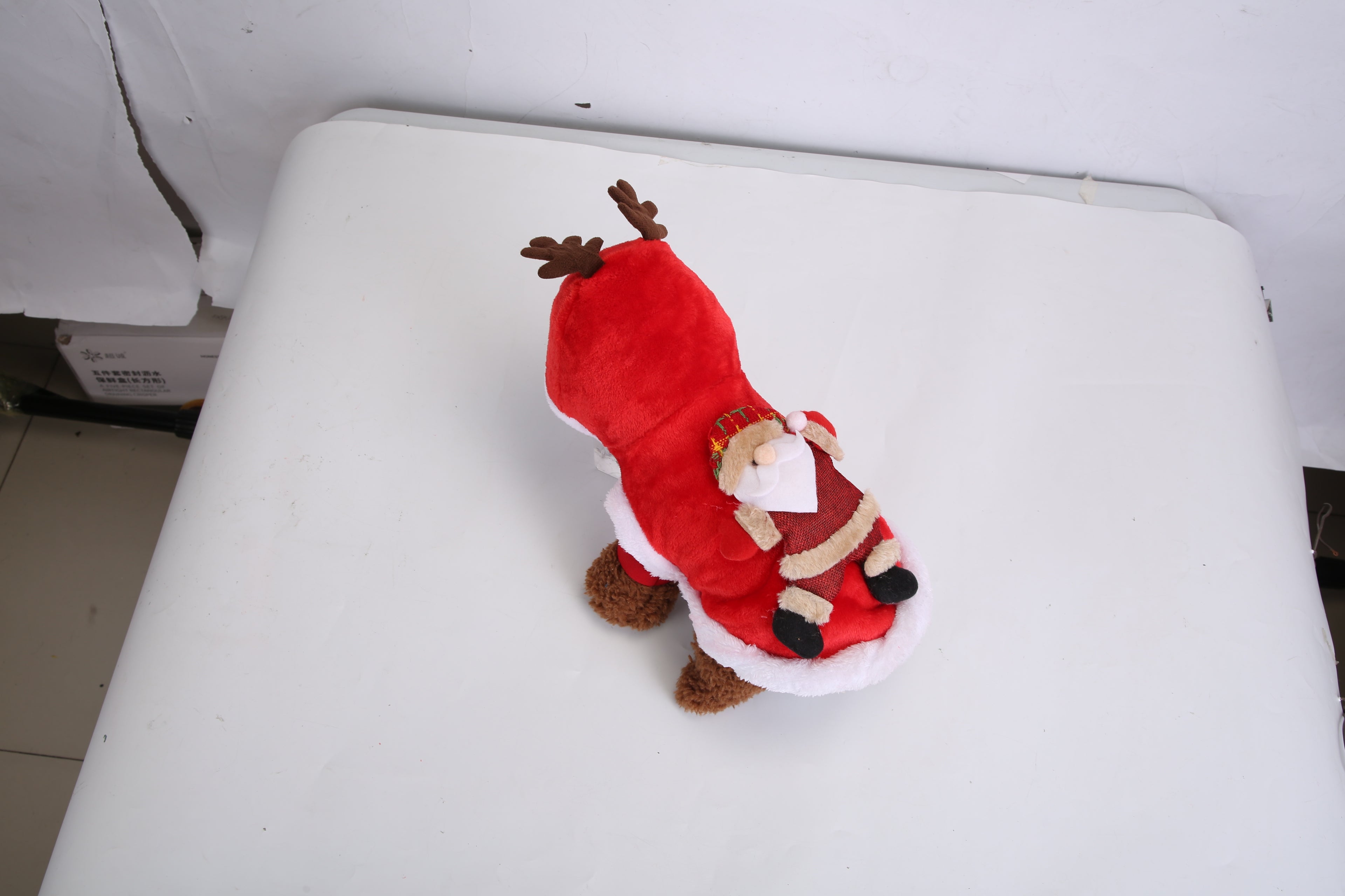 Santa & Reindeer Pet Costume – Red Christmas Outfit with Antlers for Small & Medium Dogs & Cats (S-XL)