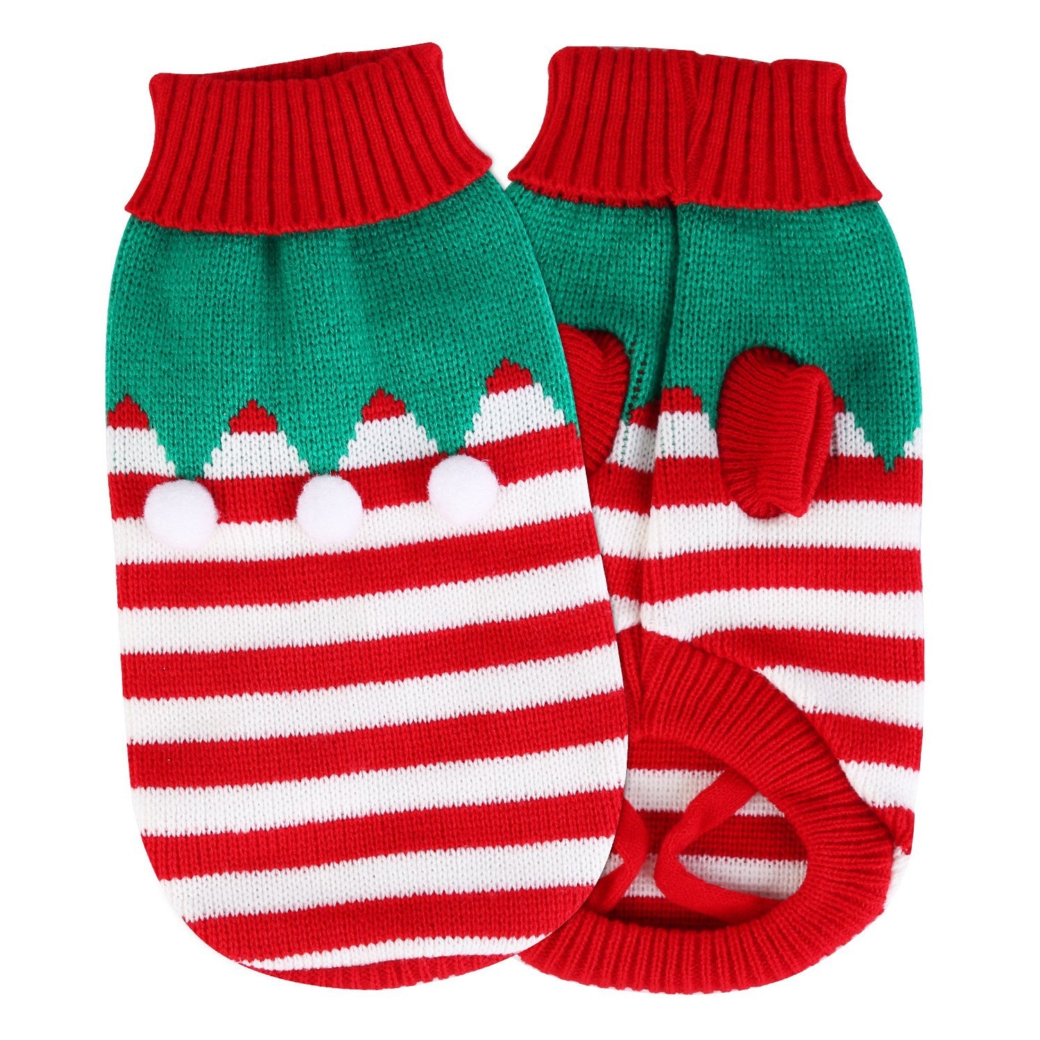 Festive Reindeer & Santa Pet Costume – Cozy Holiday Outfit for Small & Medium Dogs & Cats