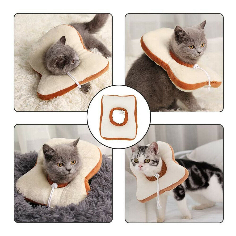 Soft Adjustable Pet Recovery Collar – Cute Lemon, Avocado, Peach & Toast Designs for Cats & Small Dogs (S-L)