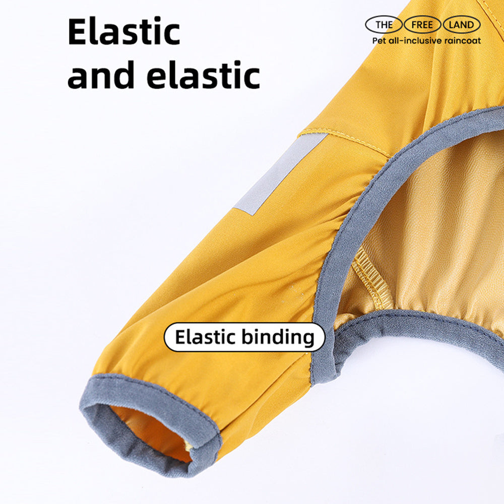Reflective Waterproof Dog Raincoat with Hood – Lightweight Rain Jacket with Leash Hole for Small & Medium Dogs