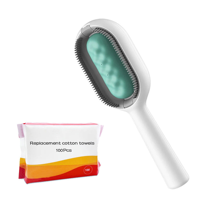 4-in-1 Cat & Dog Grooming Brush with Water Tank – Double-Sided Hair Removal & Cleaning Comb